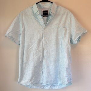 Men’s Denim & Flower - Short-Sleeve Lightweight Button-Down - size L